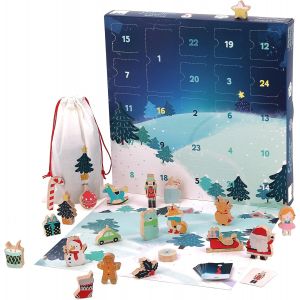 JGD-VILAC - Calendrier de l'avent Touche et Trouve - Jouet Premier Age - 1 coffret calendrier de l&iquest;avent en bois et carton - Jeux d'Eveil pour Enfant en Bois - Jouet pour Enfant D&egrave;s 2 ans - 1223 - Neuf