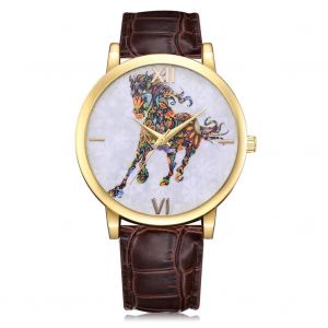 Lvpai Mode R&eacute;tro Rond Alliage En Cuir Bande De Quartz Femmes Montre-Bracelet (Marron) - Neuf