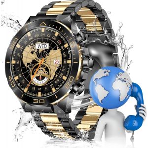 Fernamor Montre Connectée Homme Militaire Avec Appel Bluetooth 5.2, 1.43'' Amoled Montre Homme Connectée 107+ Sportifs Fitness Cardiaque Sommeil Fréquence Ip68 Montre Connectée Homme Sport Android Io - Neuf