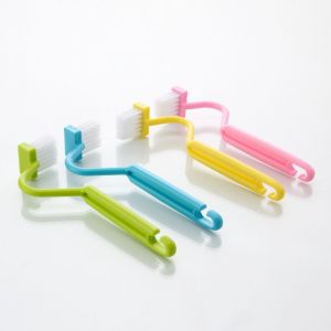 Pièces Brosse Toilettes Brosse Toilette Wc Rebord De Nettoyage Courbé En Plastique Pour Les Coins De Toilettes - Neuf