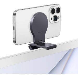 Support de caméra de continuité pour iMac, moniteur, support de moniteur iPhone à angle réglable, support de webcam iPhone Mag Safe pour vidéoconférence, FaceTime, streaming - Neuf
