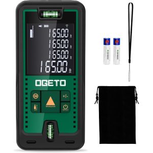 JEXNOVASHOP-Metre Laser, T&eacute;l&eacute;m&egrave;tre Laser Numerique, 99 Stockage, Mesure Longueur/Zone/Volume/Th&eacute;or&egrave;me de Pythagore(2* AAA Piles) pour R&eacute;novation Int&eacute;rieure/Chantier de Construction - Neuf