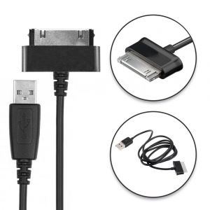 Câble Data pour Samsung Galaxy Note 10.1 / Tab 8.9 / Tab 10.1 / Tab 2 7.0 / Tab 2 10.1 - 1.0m Câble USB, noir - Neuf