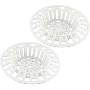 2 pcs passoire d'évier en plastique,drain blanc attrape-cheveux bouchon de cheveux trou évier filtre pour cuisine salle de bain baignoire douche - Neuf