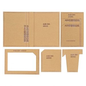 Lot de 5 modeles en acrylique pour permis de conduire, sac, bricolage, fait a la main, en cuir, dessin, moule, artisanat - Neuf