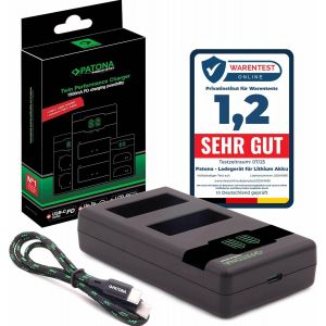 CMWX-NP-W126s NP-W126 Performance Chargeur de Batterie (1000mA) USB Mini Dual LCD - USB-C PD/QC Capable (161957) X-M5 X100VI X-S10 X-T20 X-T30 II X-T5 X-T50 USW. - Neuf