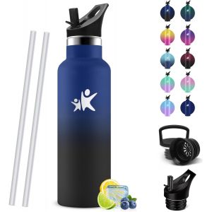 Gourde Isotherme 1l, &Eacute;tanche Sans Bpa, Gourde Isotherme, Double Paroi, Bouteille Isotherme, 18/8 Acier Inoxydable, Gourde Inox, Bouteille D'eau Pour Sport, Randonn&eacute;e, &Eacute;cole, Bureau - Neuf