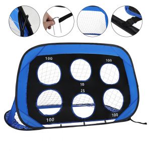 2x But De Football Avec Mur De But But De Football Pliable Cage De Football Jardin 120x80x80 Cm - Neuf