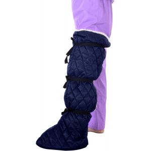 Jgd-Chauffe-Jambes D'hiver Pour Fauteuil Roulant - Manches Coupe-Vent Respectueuses Du Pl&acirc;tre Avec Bretelles R&eacute;glables - Protection Thermique De La Cheville Aux Genoux (Bleu) - Neuf