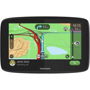 VornixorSarlshop-Tomtom GPS Voiture GO Essential, 6 Pouces, Info Trafic, Essai des Alertes de Zones de Danger, Cartes UE, Mise &agrave; Jour Via WiFi, Appels Mains-Libres, Fixation Magn&eacute;tique Aliment&eacute;e Noir - Neuf
