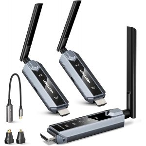 MEVRONISSHOP-VENTION &Eacute;metteur et r&eacute;cepteur HDMI sans Fil 656FT/200M pour Ordinateur Portable/PC, 2,4 G+5G Plug&Play, kit d'extension HDMI sans Fil 4K pour PS5 et Xbox pour vid&eacute;o/Audio sur Moniteur ou - Neuf