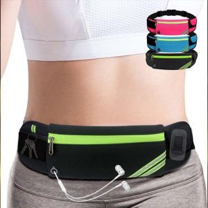 Slim Ceinture de Course, Fanny Pack pour la Randonnée, le Vélo, séance d'Entraînement, de réflexion le Jogging de Ceinture, porte-monnaie et Téléphone Titulaire pour l'Exécution de - Neuf