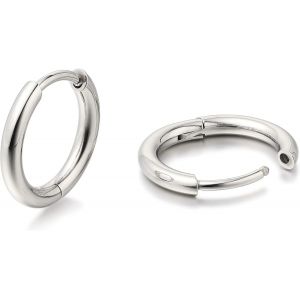 Kalhx-Limerenica Boucles D¿Oreilles Créoles Pour Femmes,8-14mm Hypoallergenique Boucle Doreille Titane Petite Créoles Pour Oreilles Sensibles. - Neuf