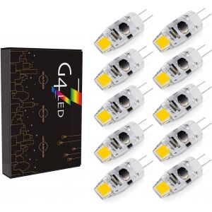 Ampoules Led G4, Ampoules Led G4 3w, Blanc Chaud 3000k 270lm, Remplacement De 30w Halog&egrave;ne, Ac/Dc 12v-24v, Pas De Scintillement Dimmable, 10pcs - Neuf