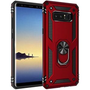Kal-Coque Pour Samsung Galaxy Note 8, Coque Samsung Note 8,+ Verre Trempé Galaxy Note 8 Etui Housse De Protection Antichoc Durable Résistante 2 En 1 Hybride Pc Robuste + Tpu Souple,Rouge - Neuf