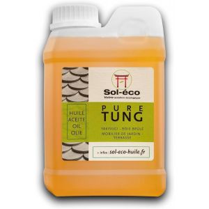 Teppc-(Sol-Éco) Huile Pure Tung | Protection Et Entretien Du Bois Intérieur/Extérieur | Contact Alimentaire | Meubles De Jardin, Plan De Travail, Terrasse, Cuisine, Planches À Découper, Teck, Parquet - Neuf