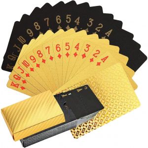 2 Jeux De Cartes &Agrave; Jouer,24k Foil Cartes De Poker &Eacute;tanches Cartes &Agrave; Jouer En Diamant Outil De Tours De Magie Classique Professionnel - Neuf