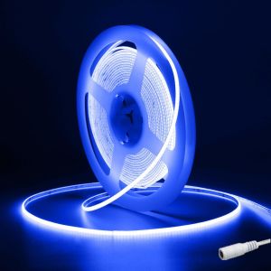 Dc12v Ruban Led Cob Bleu,5m 480led/M Bande Lumineuse Led,Cri90+ 2.7mm Led Strip Rubans À Led Cob Pour La Décoration De La Salle Fpv De Voiture(Seule Bande Led) - Neuf