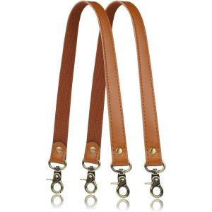 nzqaf-Allzedream Genuine Leather Purse Strap Sewing Canvas Replacement Handbag Shoulder Bag 2 Pcs (Camel) - Neuf