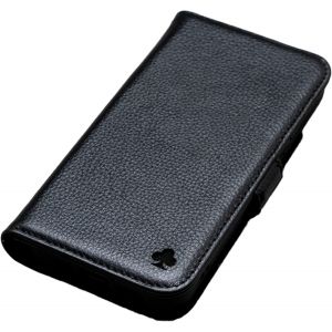 acdsgd-tui en Cuir Compatible avec iPhone 17. Coque Portefeuille en Cuir v&eacute;ritable de qualit&eacute; sup&eacute;rieure avec Rabat, emplacements pour Cartes et b&eacute;quille Horizontale (Noir Pur) - Neuf