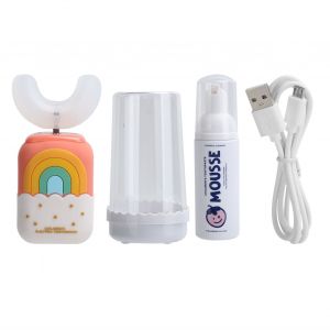 Hjlian Brosse A Dents Electrique Ultrasonique Pour Enfants, En Forme De U, Etanche, Outil De Nettoyage - Neuf