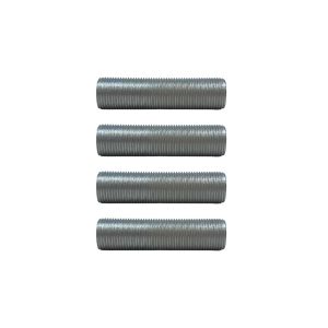 Lot de 4 tubes filetés M10x1 galvanisés pour lampe|Tube métallique de 25 mm pour douille et tige de lampe|Accessoires de montage éclairage - Neuf