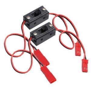 2 pcs On/Off Power Switch R&eacute;cepteur JST Connecteur pour RC 1/10 1/8 voiture Crawler V&eacute;hicule tout-terrain Multi - Neuf