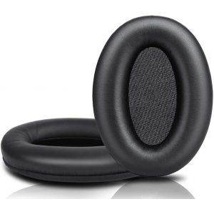 KALANKA-Coussinets de rechange WH1000XM3 pour casque Sony WH-1000XM3 en mousse &agrave; m&eacute;moire de forme souple - En cuir prot&eacute;in&eacute; - Pi&egrave;ce de r&eacute;paration (noir) - Neuf