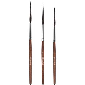 Kalanka-Pinceau Script,3 Pinceaux Traceur Extra Longs Pour Aquarelle, Acrylique Et Huile,Pinceaux Scroll De Haute Qualit&eacute; Pour Remplir Les Coins, Marquer, Tracer Les Contours Et Travailler Les Bords - Neuf