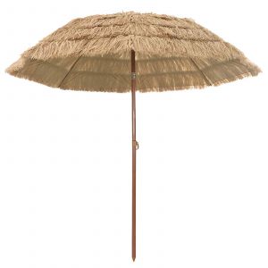 Parasol De Jardin Rond R&eacute;glable Inclinaison 255 X 255 X 255 Cm En Polypropyl&egrave;ne Naturel Helloshop26 02_0058866 - Neuf