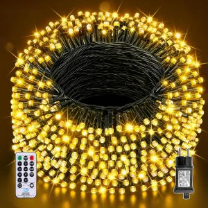 JGD-Guirlande Lumineuse Noel, 40m 400LEDs Guirlande Lumineuse Exterieure et Int&eacute;rieur &eacute;tanche IP44, 8 Modes Guirlandes Lumineuses Sapin de Noel pour D&eacute;coration No&euml;l, Chambre, Balcon, Jardin - Neuf