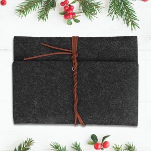 Hjlian Carnet De Notes Avec Couverture En Tissu Feutre Gris Fonce, Carnet De Voyage, Carnet De Notes, Carnet De Travail, Cadeau D'etude - Neuf