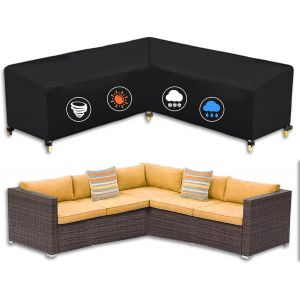 Ulteronixshop-Housse De Protection Pour Meubles De Jardin, En Forme De L, Imperm&eacute;able, Charge Lourde, Tissu Oxford 210d, R&eacute;sistant Aux Uv, Pour Salon De Jardin, Salon, Canap&eacute; D'angle (215 X 215 X 87 - Neuf