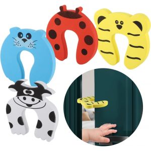 Pack De 4 Anti-Pincement Butées De Porte, De Sécurité De Bébé Butées De Porte En Mousse Animaux Bébé De La Porte De Protection De L'enfance Protection De Doigt De Réduire Le Bruit - Neuf