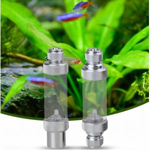 Le dioxyde de carbone compteur de bulles avec clapet anti-retour (tête + double tête d'argent) - Neuf