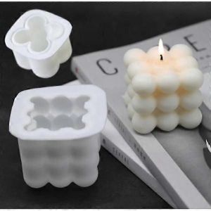 2 Moules &Agrave; Bougies - Cr&eacute;ez Vos Propres Bougies Uniques - Kit De Moulage De Bougies Bricolage Bougie G&acirc;teau Savon Artisanal Moule &Agrave; Mousse Silicone Tridimensionnel - Neuf