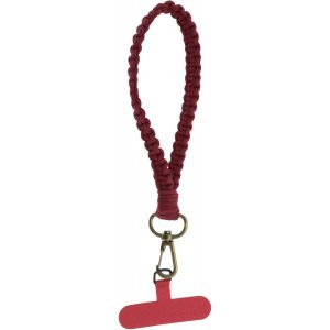 KAL-Cha&icirc;ne T&eacute;l&eacute;phone Portable, Dragonne T&eacute;l&eacute;phone Portable Pour Toutes Poches T&eacute;l&eacute;phone Portable, Dragonne Tress&eacute;e T&eacute;l&eacute;phone Portable, Universelle T&eacute;l&eacute;phone Portable, Rouge Bordeau - Neuf