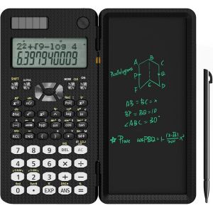 JEXNOVASHOP-Calculatrice Scientifique Pliable 2 Lignes Affichage 240 Fonctions avec Tableau D&iquest;&Eacute;criture Et Stylo pour &Eacute;tudiants/Bureau - Neuf