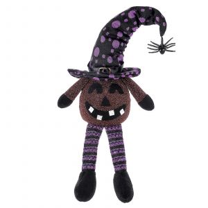 D&eacute;coration d'Halloween en peluche lumineuse, poup&eacute;e araign&eacute;e sorci&egrave;re pour enfants, femmes et hommes-Violet - Neuf