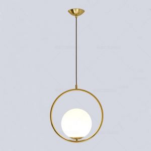 Ulteronixshop-Moderne Mode Suspension Lampe Fer Verre Led Luminaire Suspension Boule Verre Vec Du M&eacute;tal Dor&eacute; (Or) - Neuf