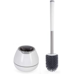 Ensemble de brosses et de supports pour cuvette de salle de bain, poils en silicone, avec pince à épiler ¿ Blanc - Neuf