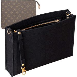 Sac Doublé En Feutre - 26 Mm - Noir, Trousse De Toilette À Suspendre, Sac Messager Pour Femme, Sac De Rangement - Neuf