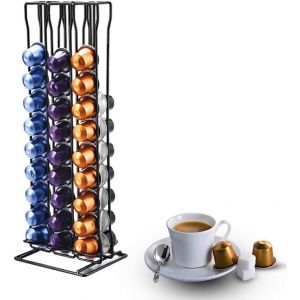 BHHBB-Porte Rangement Capsule pour 60 Pièces Nespresso Cafe Capsules, Range Support Distributeur pour Café Dosette Nespresso Original, Coffee Capsule Stand Pod Holder pour Bureau Cuisine (Noir) - Neuf