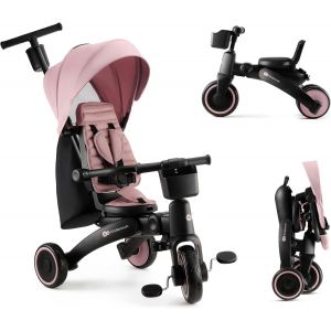 Ksfal-Kinderkraft Jazz 2,Tricycle Transformable 6 En 1,Avec Fonction Draisienne,Pliable,Avec Accessoires,Vélo Polyvalent,Protection Uv Upf50+,De 9 Mois À 5 Ans,Rose - Neuf