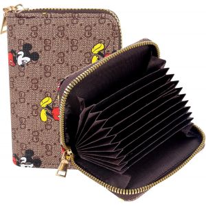 CMJAAGUR-Portefeuille Pour Cartes De Cr&eacute;dit, &Eacute;tui &Agrave; Fermeture &Eacute;clair Pour Homme Et Femme, Blocage Rfid, Porte-Cl&eacute;, Taille Compacte, 12 Emplacements Pour Cartes De Cr&eacute;dit, Marron, S, Classiqu[M1672] - Neuf