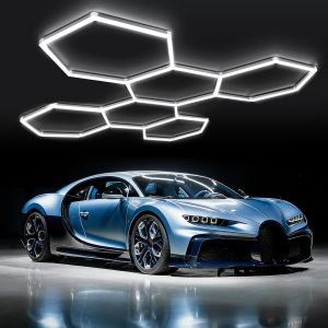 Subzonal-Plafonnier Led Hexagonal Pour Garage-6 Hex 31pcs Lot De Tubes Lumineux, &Eacute;clairage De Plafond Led Super Lumineux 248w 6500k Pour Garage, Entrep&ocirc;t, Atelier, Salle De Sport, Sous-Sol, Salle De - Neuf