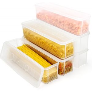 Cmws-Lot De 6 Récipients Alimentaires En Plastique Avec Couvercle - Boites Alimentaires Hermétiques Sans Bpa De 1300ml - Spaghettis - Pâtes - Nouilles - Céréales - Riz - Neuf