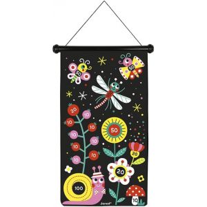 Sansh-- Jeu De Fléchettes Magnétiques Thème Jardin - Recto/Verso - Jeu D'adresse - Apprentissage Agilité Et Concentration - 6 Fléchettes - Dès 4 Ans, J02075 - Neuf