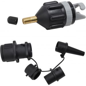 Letnerny-Adaptateur De Kayak,Adaptateur De Pompe,Adaptateur Pompe À Air,Pompe De Kayak Gonflable,Adaptateur De Valve Standard Avec 4 Buses Pour Bateau À Rames Gonflable,Planche De Stand Up Paddle, Ka - Neuf