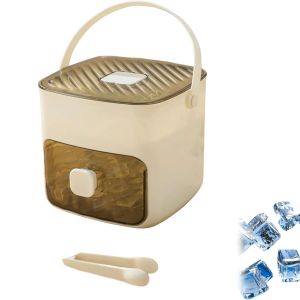 CMWS-Machine &agrave; gla&ccedil;ons &agrave; Pression, 48 Compartiments Appuyez sur Type Ice Cube Maker, Bac &Agrave; Gla&ccedil;ons Pour Cong&eacute;lateur Avec R&eacute;cipient, R&eacute;utilisable pour les Cocktails et le Jus de Caf&eacute; (Blanc) - Neuf